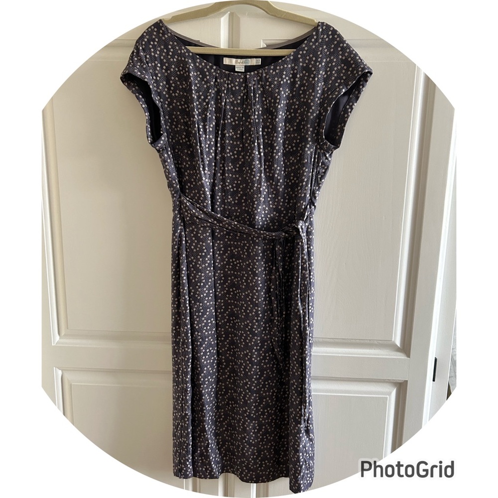 BODEN Silk Blend Polka Dot Dress